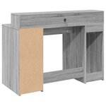 vidaXL Bureau et lumières LED sonoma gris 120x55x91cm bois ingénierie