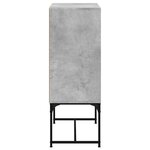 vidaXL Armoire latérale avec portes en verre gris béton 69x37x100 cm