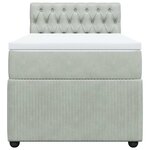 vidaXL Sommier à lattes de lit et matelas Gris clair 80x200 cm Velours