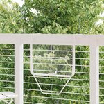 vidaXL Table de balcon Blanc 60x40 cm Acier