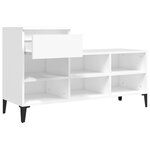 vidaXL Armoire à chaussures Blanc 102x36x60 cm Bois d'ingénierie