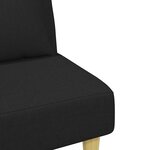 vidaXL Canapé-lit à 2 places et oreillers et repose-pied noir tissu