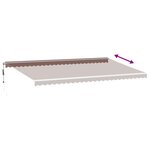 vidaXL Auvent rétractable automatique marron 600x350 cm