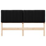 vidaXL Tête de lit capitonnée Marron et Noir 160 cm Pin massif