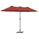 vidaXL Parasol de jardin Couleur terre cuite 370 x 197 x 239 cm