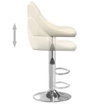 vidaXL Tabourets de bar lot de 2 crème velours