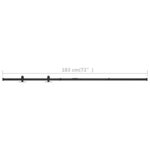 vidaXL Kit mini de porte d'armoire coulissante Acier au carbone 183 cm