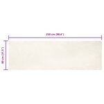 vidaXL Tapis en Fourrure Synthétique de Lapin Blanc 80 x 250 cm