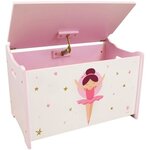 Coffret à jouets en bois - Danseuse Ballerine 40 x 58 x 36 cm