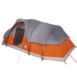 vidaXL Tente à dôme 11 personnes gris et orange imperméable