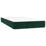 vidaXL Sommier à lattes de lit avec matelas Vert foncé 90x190 cm