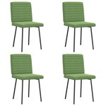 vidaXL Chaises à manger lot de 4 vert clair velours