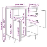 vidaXL Buffets 3 Pièces chêne artisanal 180 x 35 x 70 cm