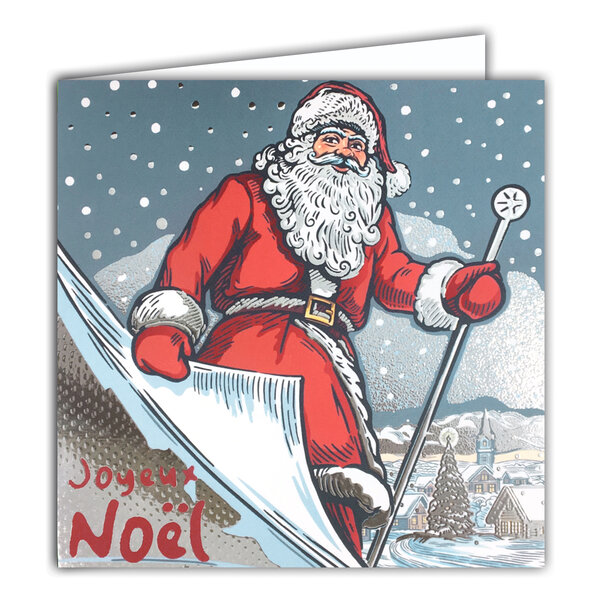 Carte Joyeux Noël avec Enveloppe Blanche 15x15cm