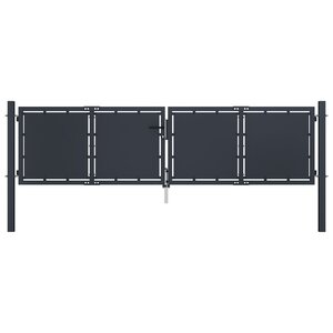 vidaXL Portail de jardin Acier 300 x 100 cm Anthracite