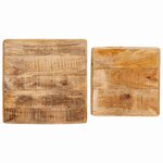 vidaXL Tables d'appoint 2 Pièces Marron bois de manguier massif