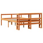 vidaXL Cadre de lit et tête de lit sans matelas cire marron 120x190 cm
