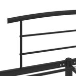 vidaXL Cadre de lit sans matelas noir métal 160x200 cm