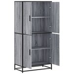 vidaXL Buffet haut sonoma gris 68x35x139 cm bois d'ingénierie