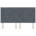 vidaXL Tête de lit LED avec des lumières à LED Gris 180 cm Polyester