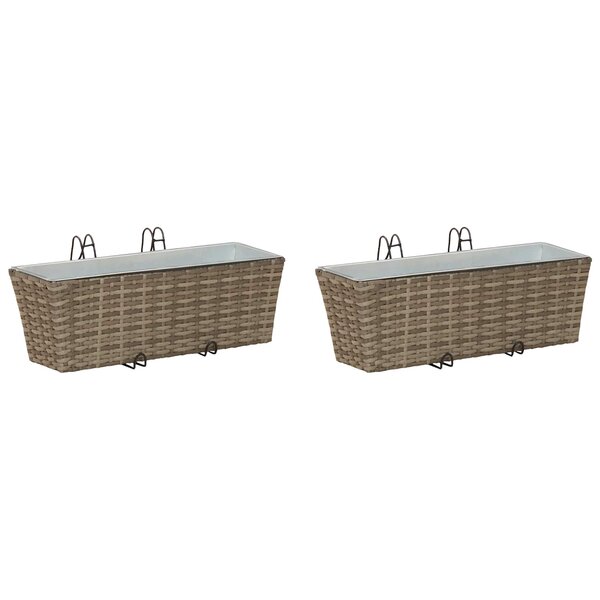 vidaXL Garde-Corps 2 Pièces 50 x 17 x 17 cm Métал