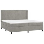 vidaXL Sommier à lattes de lit matelas et LED Gris clair 200x200 cm