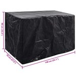vidaXL Housse de salon de jardin 8 œillets 140 x 70 x 90 cm