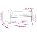 vidaXL Jeu de canapé à 2 places et à 3 places Cuir synthétique Noir