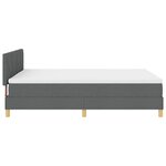 vidaXL Lit à ressorts avec matelas gris foncé 140x190 cm Tissu