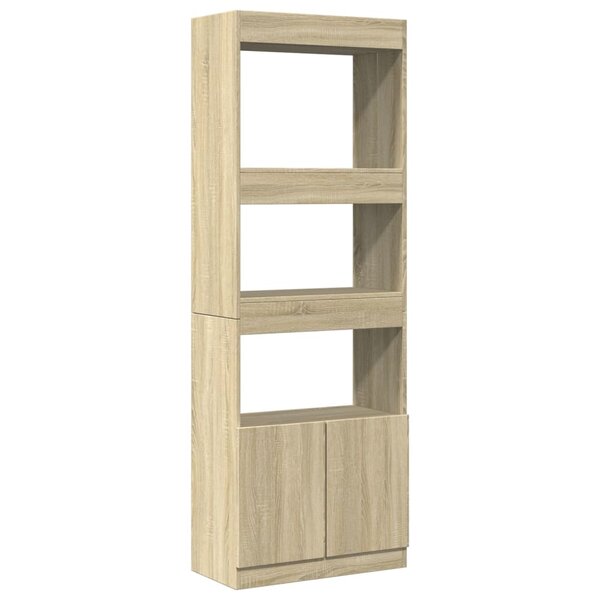 vidaXL Buffet haut 63x33x180 cm chêne sonoma bois d'ingénierie