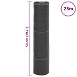 vidaXL Membrane anti-mauvaises herbes noir 0 5x25 m PP