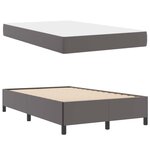 vidaXL Cadre de lit avec matelas Gris 120 x 200 cm tissu