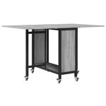 vidaXL Table à manger pliante avec roulettes 130 x 80 x 76 5 cm