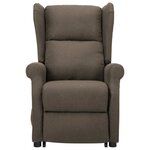 Vidaxl fauteuil releveur inclinable taupe tissu