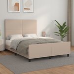 vidaXL Cadre de lit sans matelas cappuccino 140x190 cm similicuir