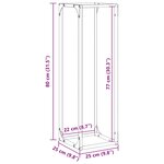 vidaXL Portant de bois chauffage vert olive 25x25x80 cm