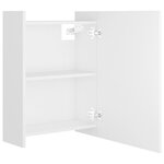 vidaXL Armoire à miroir de salle de bain Blanc Bois d’ingénierie
