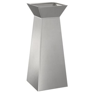 vidaXL Porte-plante sur pilier de jardin avec un bol de 40x40x100 cm en inox.