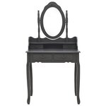 vidaXL Ensemble de coiffeuse avec tabouret Gris 75x69x140 cm Paulownia