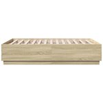 vidaXL Cadre de lit sans matelas chêne sonoma 140x190 cm