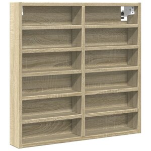 vidaXL Armoire à vitrine chêne sonoma 60x8 5x58 cm bois d'ingénierie