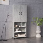 vidaXL Buffet gris béton 69 5x32 5x180 cm bois d'ingénierie