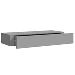 vidaXL Étagères à tiroirs murales 2 Pièces gris 60x23 5x10 cm MDF