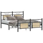 vidaXL Cadre de lit sans matelas chêne sonoma 150x200 cm