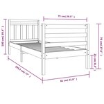 vidaXL Cadre de lit sans matelas bois massif