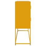 vidaXL Buffet jaune moutarde 100 5x39x107 cm acier