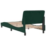 vidaXL Cadre de lit sans matelas vert foncé 90x190 cm velours