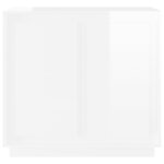 vidaXL Buffet blanc brillant 80x34x75 cm bois d'ingénierie