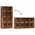 vidaXL Bibliothèque vieux bois 66x30x130 cm bois d'ingénierie