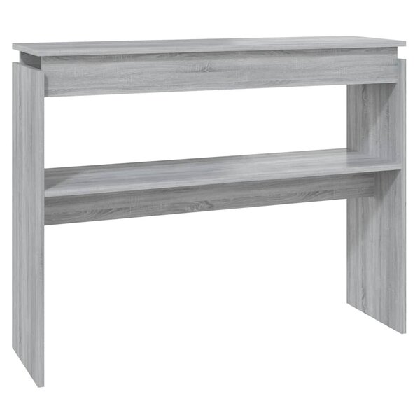 vidaXL Table console Sonoma gris 102x30x80 cm Bois d'ingénierie